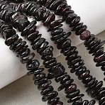 Natural Garnet Beads Strands, Nuggets, 8~17.5x7~14x2~5mm, Hole: 0.8mm, 15.55~15.94''(39.5~40.5cm)(G-A285-A04-01)