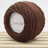 45g Cotton Size 8 Crochet Threads, Embroidery Floss, Yarn for Lace Hand Knitting, Coconut Brown, 1mm(PW-WG40532-25)