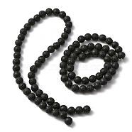 Natural Lava Rock Round Beads Strands, 8mm, Hole: 1mm, about 47pcs/strand, 15.70''(39.88cm)(G-YW0002-08)