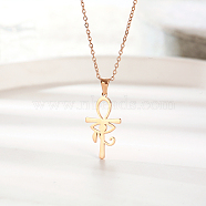 Fashionable stainless steel pendant necklace suitable for daily wear for women.(AI3619-3)