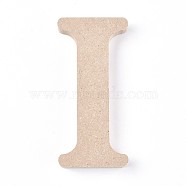 Letter Unfinished Wood Slices, Laser Cut Wood Shapes, for DIY Painting Ornament Christmas Home Decor Pendants, Letter.I, 100x46x15mm(DIY-WH0162-62I)