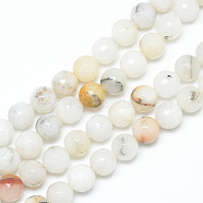 Natural Agate Bead Strands, Faceted, Round, 8~9mm, Hole: 1mm, about 45~47pcs/strand, 14.4~15.2 inch(X-G-R346-8mm-26)