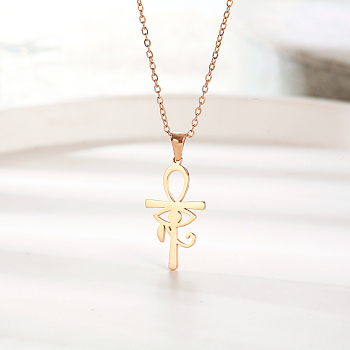 Fashionable stainless steel pendant necklace suitable for daily wear for women.