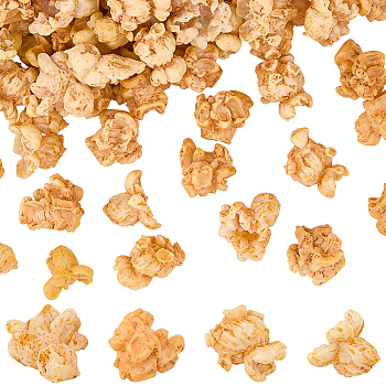 80Pcs 4 Styles Plastic Popcorn Miniature Ornaments, for Garden Dollhouse Accessories, Tan, 15~23x17.5~21.5x12.5~16mm, 20pcs/style