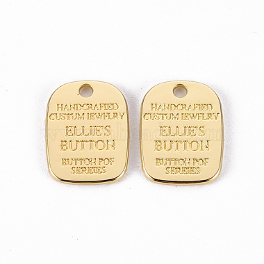 Light Gold Rectangle Alloy Charms