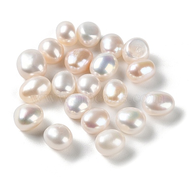 WhiteSmoke Oval Pearl Beads