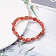 Natural Red Jasper Beads Stretch Bracelet for Kids(BJEW-JB07031-08)-2
