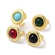 Resin Flat Round Open Cuff Ring(RJEW-A035-02G)-1