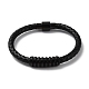Leather Braided Round Cord Bracelet(BJEW-F460-06EB)-1