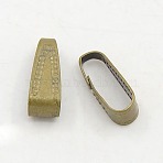 Brass Snap on Bails, Lead Free, Antique Bronze, 11x4mm(KK-H338-AB-LF)