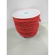 Jute Cord, Jute String, Jute Twine, for Jewelry Making, Crimson, 2mm, about 10.93 yards(10m)/roll(OCOR-WH0002-15)