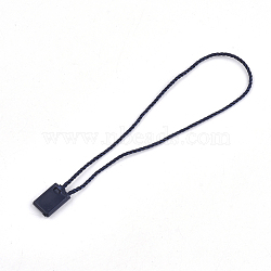 Polyester Cord with Seal Tag, Plastic Hang Tag Fasteners, Midnight Blue, 190~195x1mm, Seal Tag: 11x8x3mm and 9x3x2mm, about 1000pcs/bag(CDIS-T001-11A)
