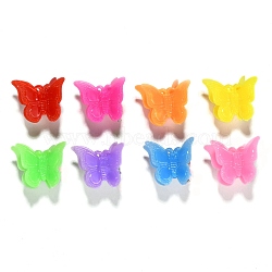 Kids Hair Accessories, Plastic Claw Hair Clips, Butterfly, Mixed Color, 18x18mm, about 100pcs/bag(OHAR-S197-047)