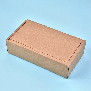 Kraft Paper Gift Box, Folding Boxes, Rectangle, BurlyWood, Finished Product: 25x14x6.6cm, Inner Size: 23x13x6.5cm, inner size: 23x13x6.5cm, 
Unfold Size: 44.3x55.4x0.03cm and 36.6x35x0.03cm