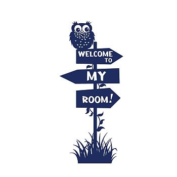 Translucent PVC Self Adhesive Wall Stickers, Waterproof Building Decals for Home Living Room Bedroom Wall Decoration, Owl, 900x300mm