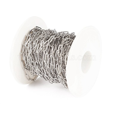 304 Stainless Steel Paperclip Chains(STAS-K209-07P)-4