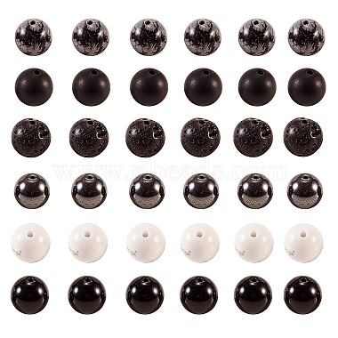 Ensembles de perles rondes en pierres précieuses naturelles et synthétiques de style 120pcs 6(G-CJ0001-46)-3