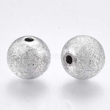 10mm Silver Round Acrylic Beads