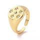 Star Cubic Zirconia Signet Ring for Her(RJEW-C017-01G-RS)-3