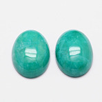 Imitation Amazonite Cabochons, Synthetic, Dyed, Oval, Turquoise, 18x13x6mm(X-G-K021-18x13mm-09)