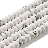 Synthetic Howlite Beads Strands, Rondelle, 6x4mm, Hole: 0.8~1mm, about 89pcs/strand, 14.37''~14.96''(36.5~38cm)(G-K340-B06-01)