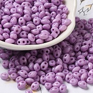 Opaque Acrylic Beads, Oval, Plum, 6x4.5x3.3mm, Hole: 1.2mm, about 14516pcs/500g(MACR-K359-04H)