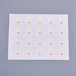 Thank You Stickers, Thanksgiving Sealing Stickers, Label Paster Picture Stickers, for Gift Packaging, Square, White, 23x23mm(DIY-I018-01A)