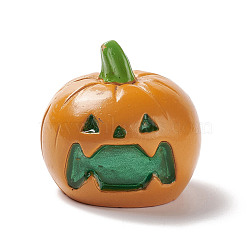 Halloween Theme Mini Resin Home Display Decorations, Pumpkin Jack-O'-Lantern, Sandy Brown, 33.5x33x32mm(DJEW-B005-15)
