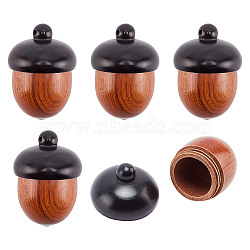Disconnectable Ebony Wood Pendants, for Key Chain and Car Pendant Decorations, Acorns, Camel, 31x22mm, Hole: 1.4mm(HJEW-CA0001-17)