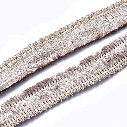 Nylon Thread Tassel Fringe Trimming, Costume Accessories, Rosy Brown, 16~17x2mm, about 20m/bag(FIND-T032-01B)