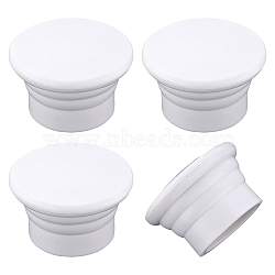 Plastic Curtain Rod Heads, Round Drapery Pole Finials, White, 49x32mm, Inner Diameter: 28~29mm(FIND-WH0021-26D)