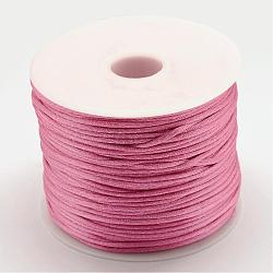 Nylon Thread, Rattail Satin Cord, Pale Violet Red, 1.5mm, about 100yards/roll(300 feet/roll)(NWIR-R025-1.5mm-106)