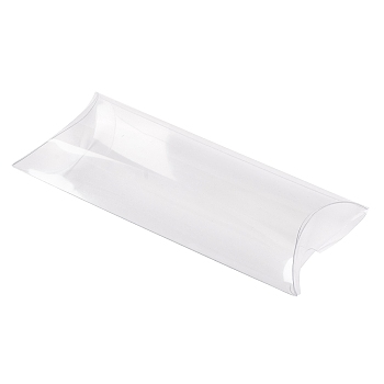 PVC Pillow Gift Storage Boxes, Clear, 13.95x6.35x2.5cm