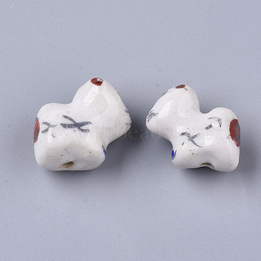Perles en porcelaine manuelles(PORC-N004-80)-4