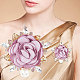 Cloth Rose with Crystal Rhinestone Brooch Pin(JEWB-WH0028-13LG)-3
