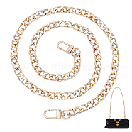 Bag Strap Chains, Iron Curb Link Chains, with Swivel Lobster Claw Clasps, Golden, 31.5 inch(80cm), 9.5mm(IFIN-PH0024-02G)