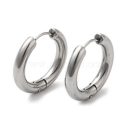 Rack Plating Brass Huggie Hoop Earrings for Women, Long-Lasting Plated, Lead Free & Cadmium Free, Platinum, 6 Gauge, 23x24x4mm(EJEW-D059-13B-P)