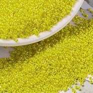 MIYUKI Round Rocailles Beads, Japanese Seed Beads, 15/0, (RR422) Opaque Yellow Luster, 15/0, 1.5mm, Hole: 0.7mm, about 27777pcs/50g(SEED-X0056-RR0422)