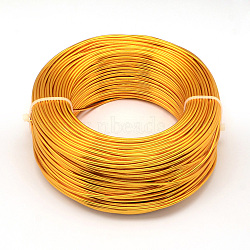 Round Aluminum Wire, Flexible Craft Wire, for Beading Jewelry Doll Craft Making, Orange, 20 Gauge, 0.8mm, 300m/500g(984.2 Feet/500g)(AW-S001-0.8mm-17)