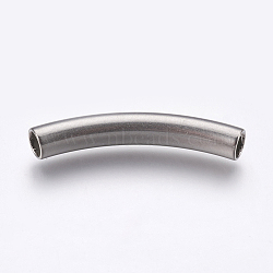 304 Stainless Steel Beads, Tube, Stainless Steel Color, 39x9x6mm, Hole: 4mm(STAS-G174-33P)