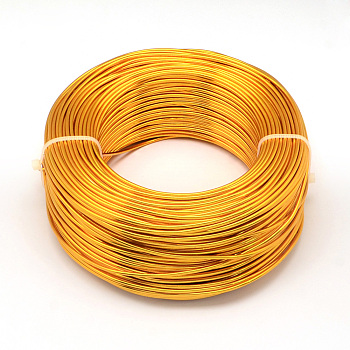 Round Aluminum Wire, Flexible Craft Wire, for Beading Jewelry Doll Craft Making, Orange, 20 Gauge, 0.8mm, 300m/500g(984.2 Feet/500g)