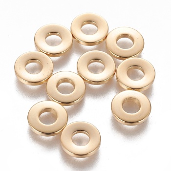 201 Stainless Steel Spacer Beads, Donut, Golden, 9x1.5mm, Hole: 3.5mm