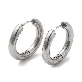 Rack Plating Brass Huggie Hoop Earrings for Women, Long-Lasting Plated, Lead Free & Cadmium Free, Platinum, 6 Gauge, 23x24x4mm