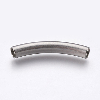 304 Stainless Steel Beads, Tube, Stainless Steel Color, 39x9x6mm, Hole: 4mm