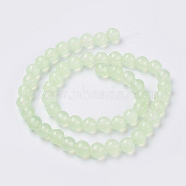 Hilos de abalorios de jade blanco natural(G-G756-M-4mm)-3