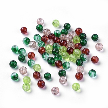 Perles de verre craquelé peintes(DGLA-X0006-6mm-10)-2