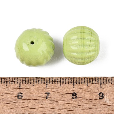 handgefertigte gerippte Glasperlen(LAMP-N042-04E)-3