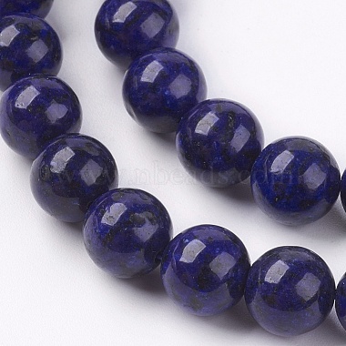 Lapis naturels teints brins de perles lazuli(G-R173-8mm-01)-3