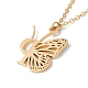 Initial Letter with Butterfly Pendant Necklace(NJEW-C026-01G-P)-3