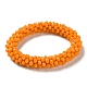 Crochet Glass Beads Braided Stretch Bracelet(BJEW-S144-002E-08)-1